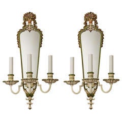 Antique A pair or mirrored sconces by E. F. Caldwell