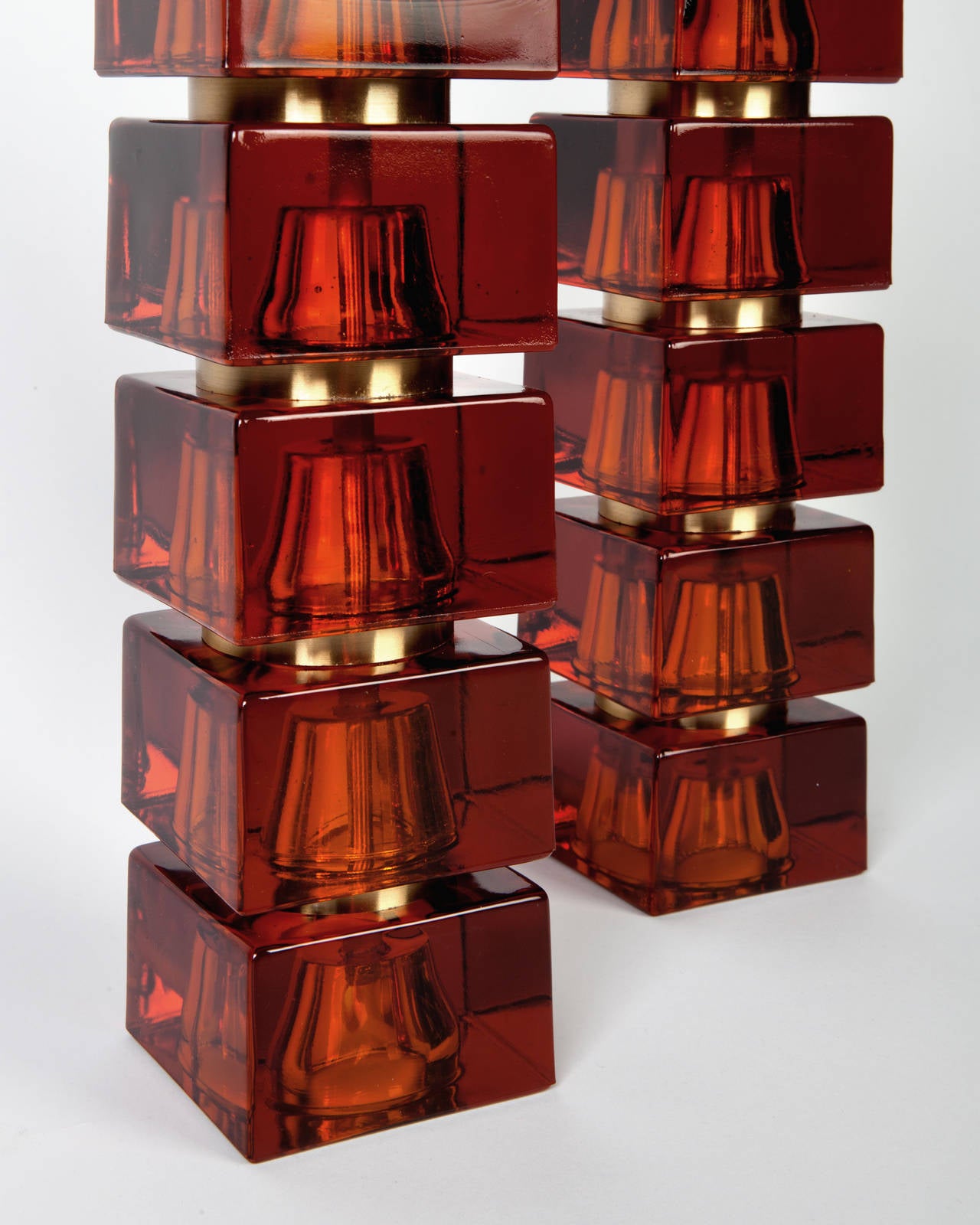 Scandinavian Modern 70s Scandinavian Lamps Designed by Carl Fagerlund for the Swedish Maker Orrefors