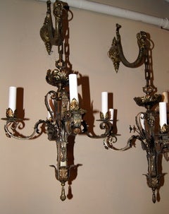 Pair of Chandelier-Sconces