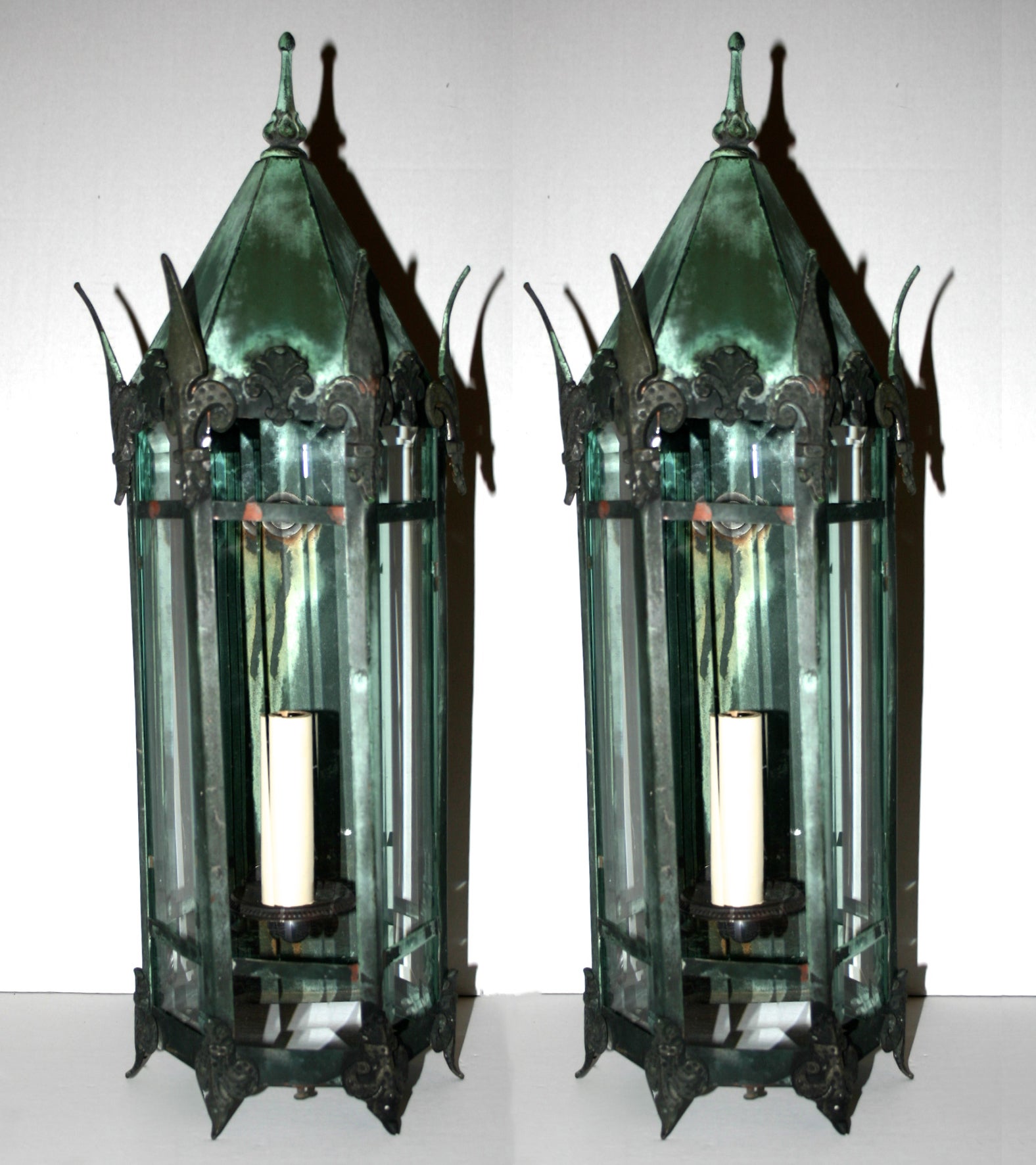 Pair of Outdoor Wall Lanterns
