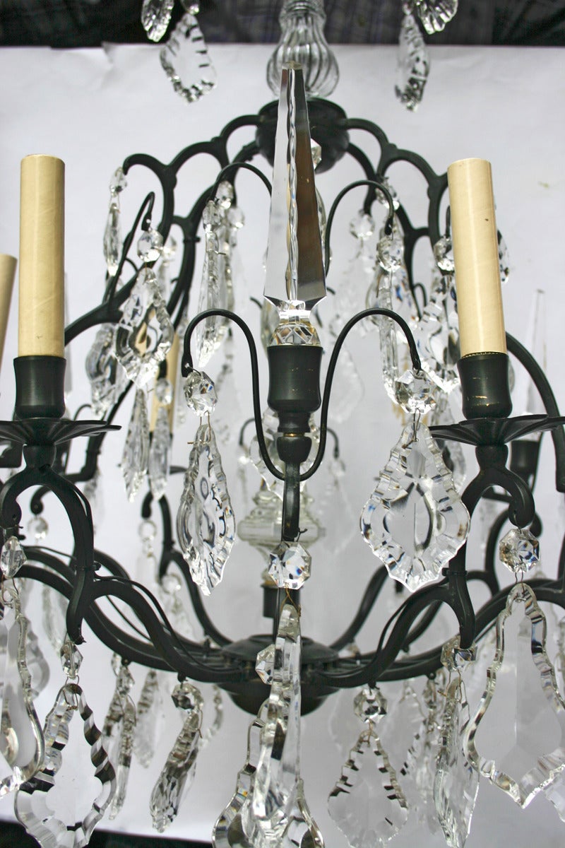 French Neoclassical Crystal Chandelier For Sale