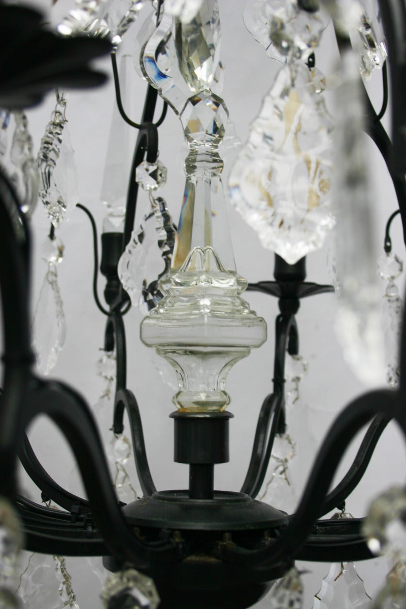 Early 20th Century Neoclassical Crystal Chandelier For Sale