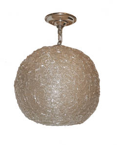 Moderne Lucite Pendant Light Fixture
