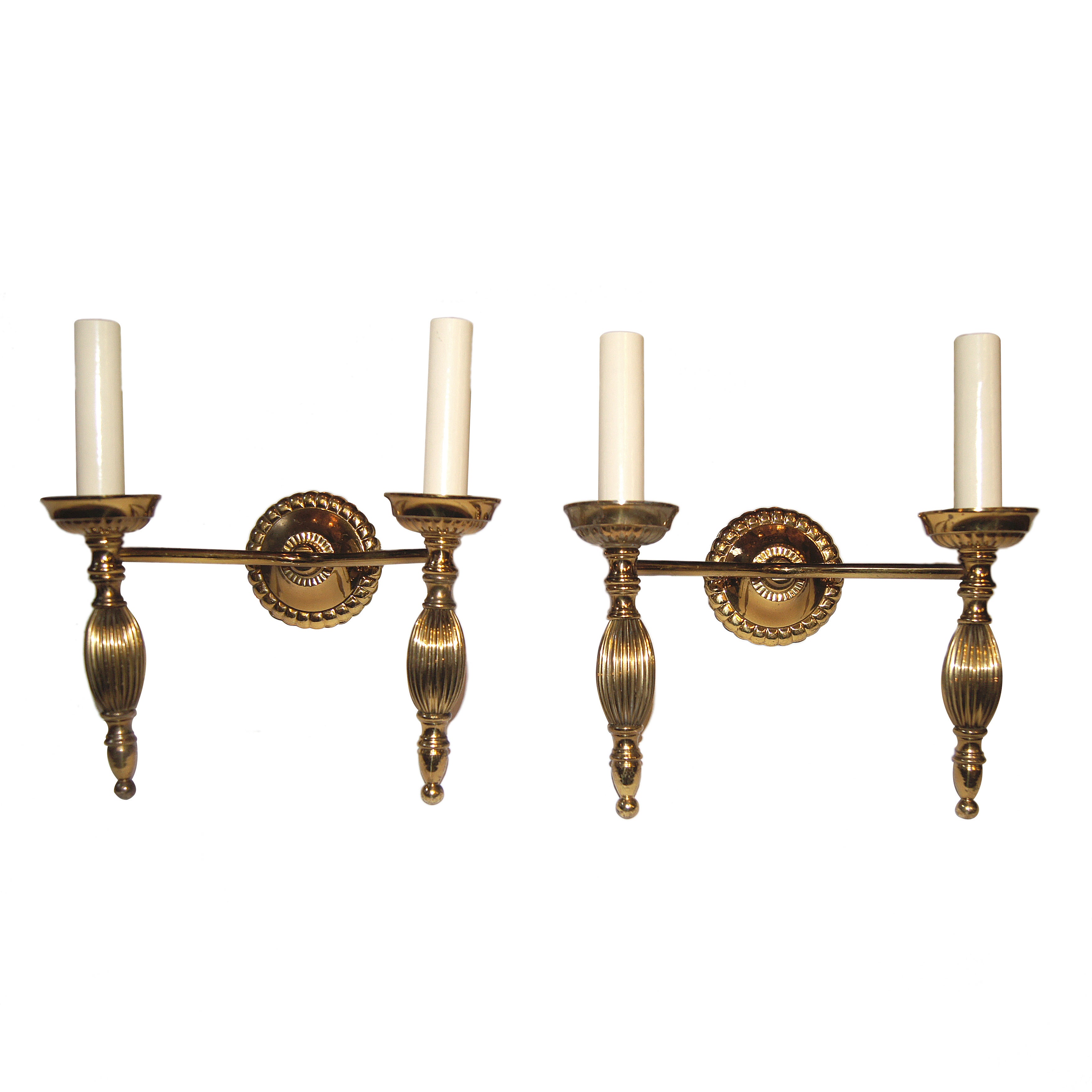 Moderne DoubleLight Sconces Pair For Sale at 1stDibs