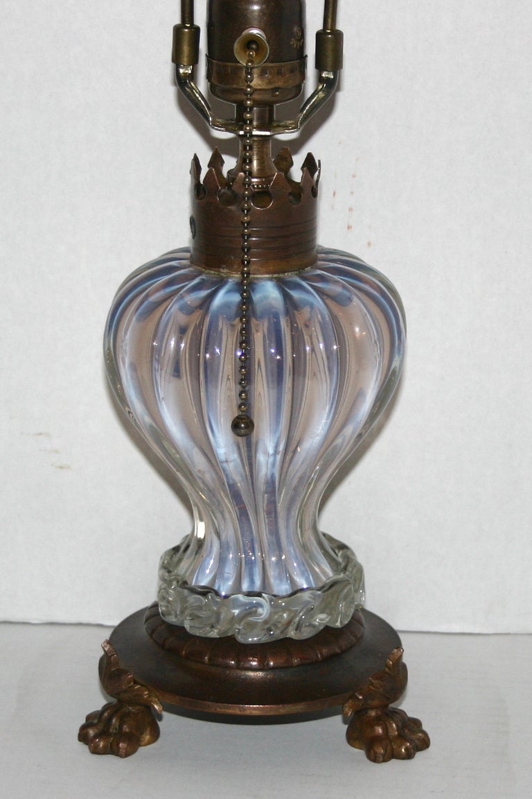 Murano Glass Desk Lamp In Good Condition For Sale In New York, NY