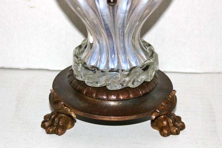 Bronze Murano Glass Desk Lamp For Sale