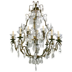Large Rock Crystal Chandelier