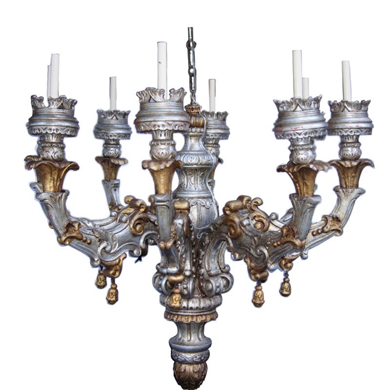 Large Wooden Chandelier