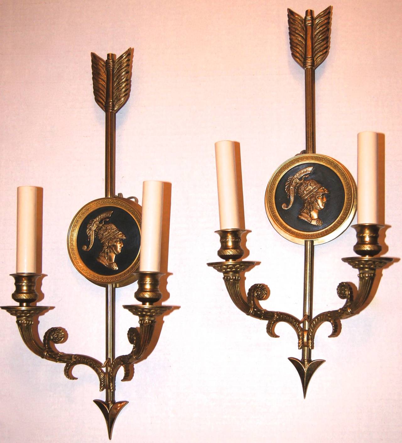 Italian Pair of Neoclassic Sconces For Sale