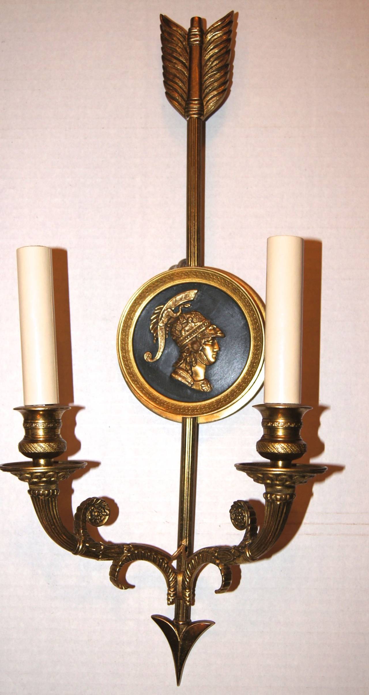 Pair of Neoclassic Sconces In Good Condition For Sale In New York, NY