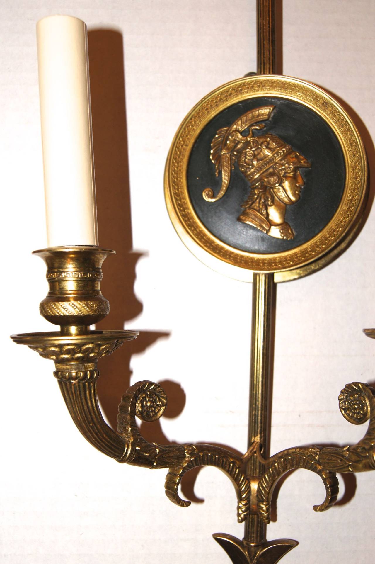 Early 20th Century Pair of Neoclassic Sconces For Sale