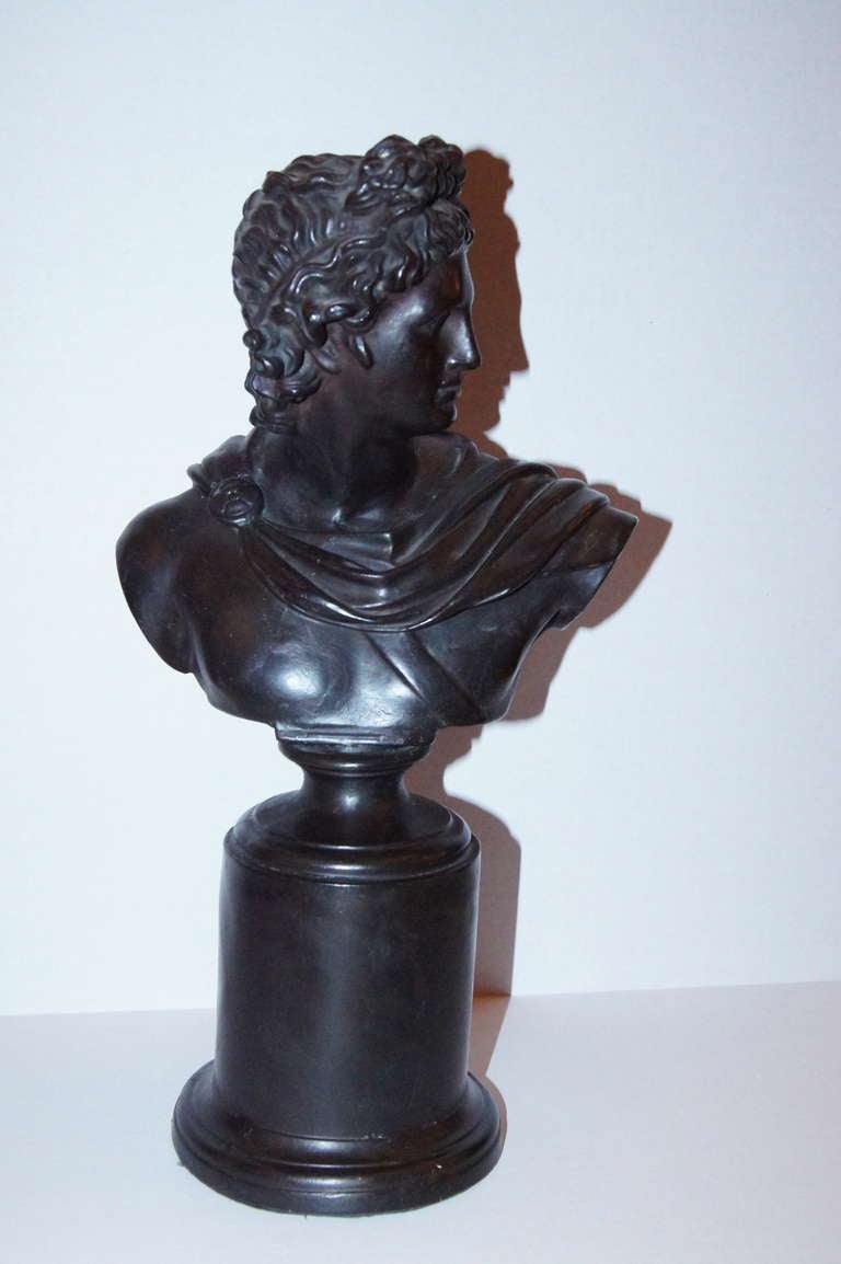Danish Terra Cotta Bust of Apollo For Sale