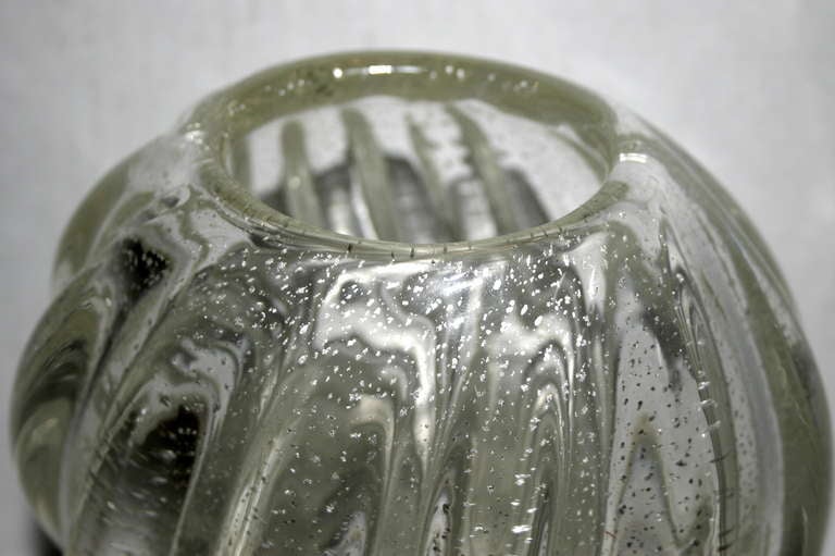 Blown Glass Murano Glass Vase For Sale