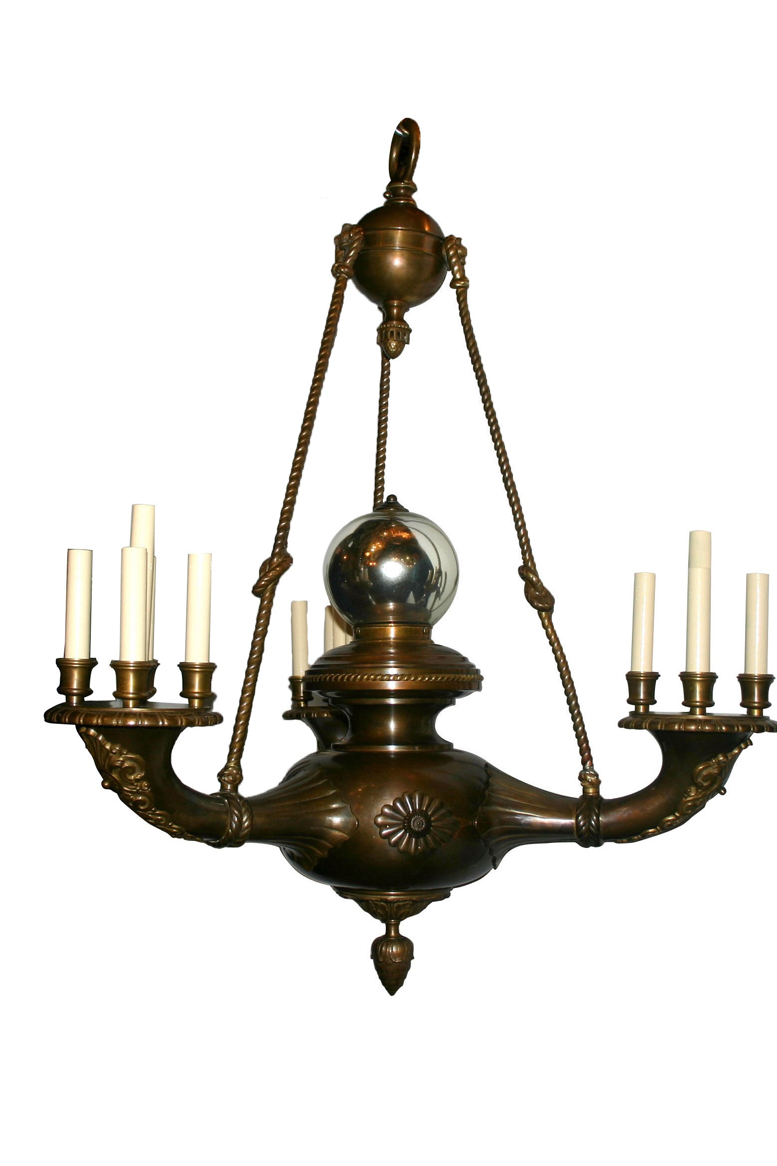 Large Neoclassic Chandelier For Sale