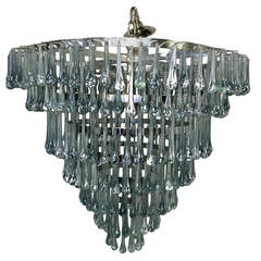 Retro Italian Glass Drops Light Fixture