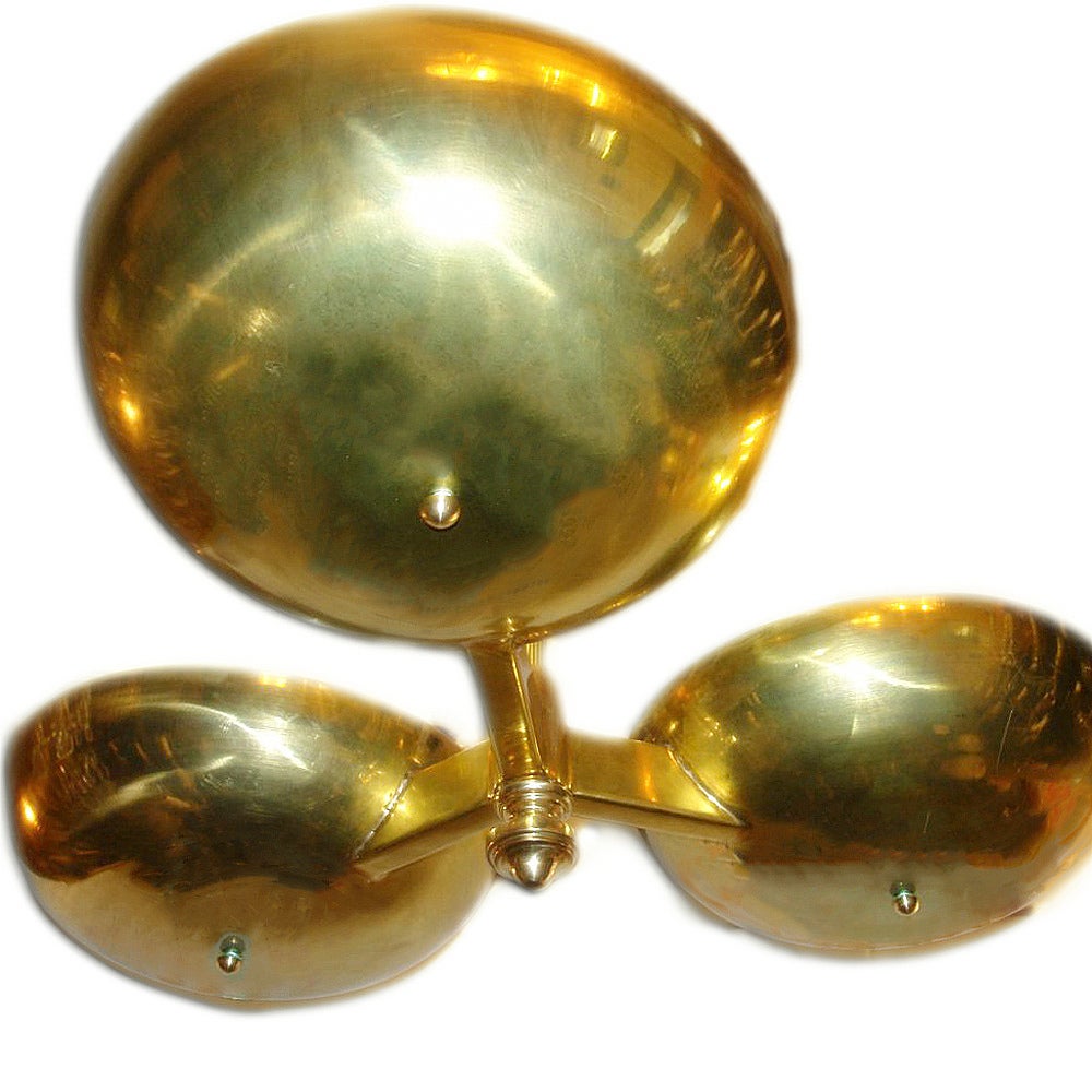 Polished Set of Moderne Light Fixtures, Sold Individually For Sale