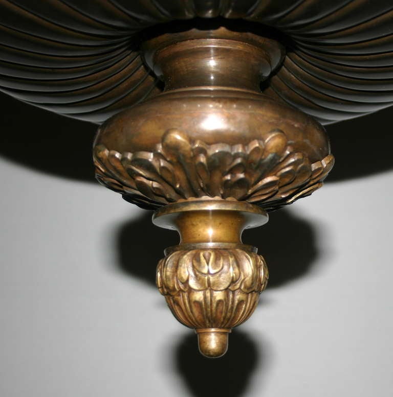 Bronze Neoclassic Style Chandelier For Sale 5