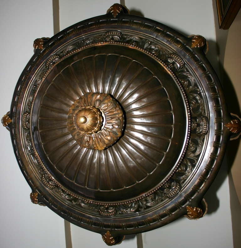 Bronze Neoclassic Style Chandelier For Sale 4