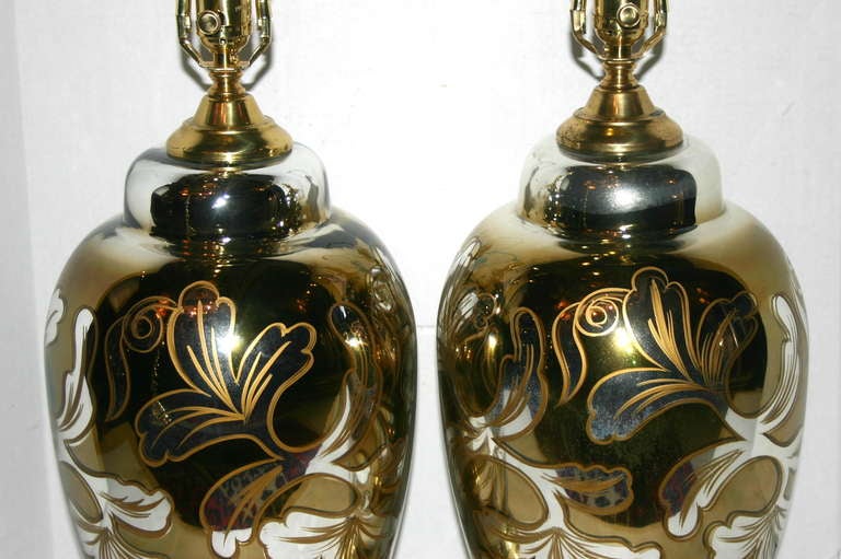 Pair of Painted Mercury Table Lamps In Good Condition In New York, NY