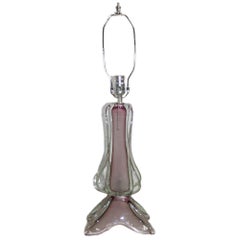 Amethyst Single Murano Glass Lamp
