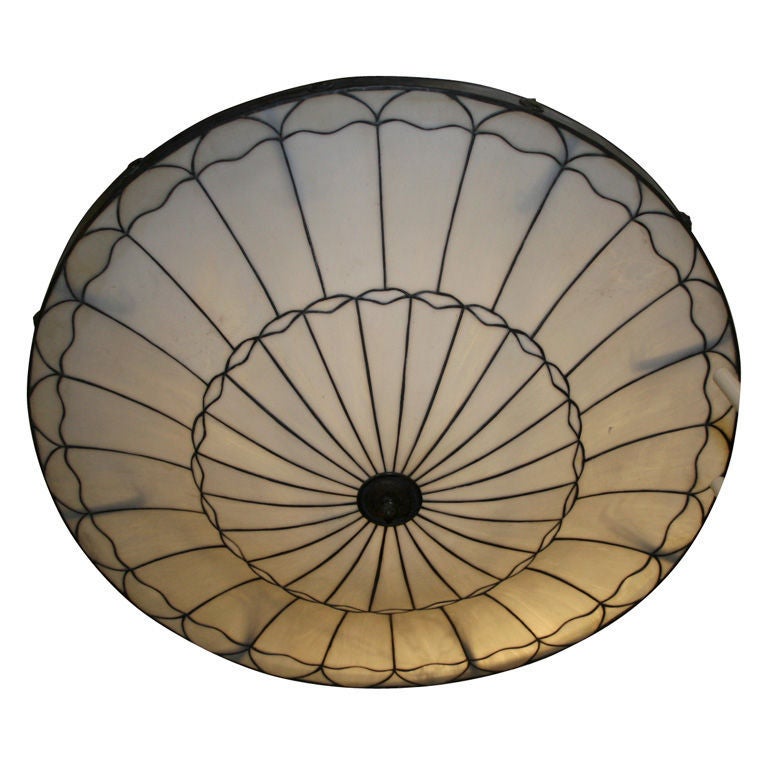 Large Leaded Glass Fixture For Sale