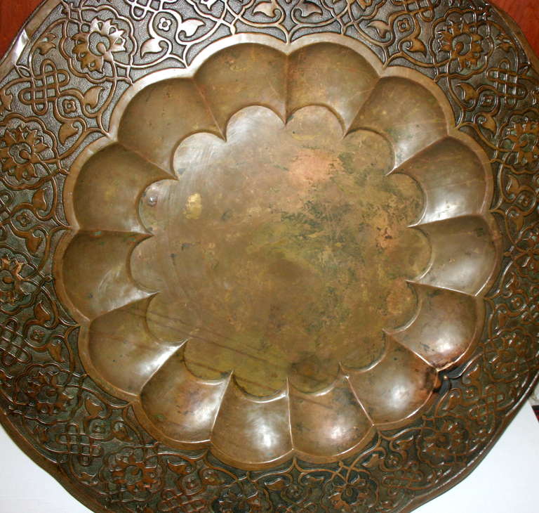 large brass plate for wall