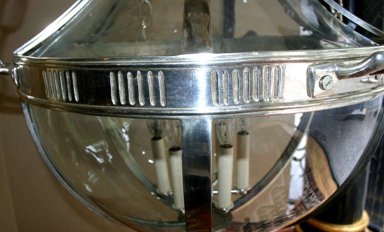 Pair of Silver Plated Lanterns For Sale 3