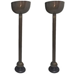 Vintage Pair of Bronze Floor Lamps