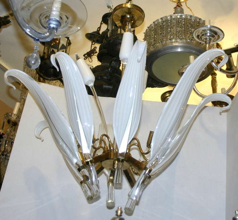 Luminaire en verre de Murano du milieu du siècle en vente 3