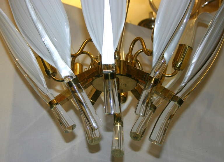 Midcentury Murano Glass Light Fixture For Sale 2