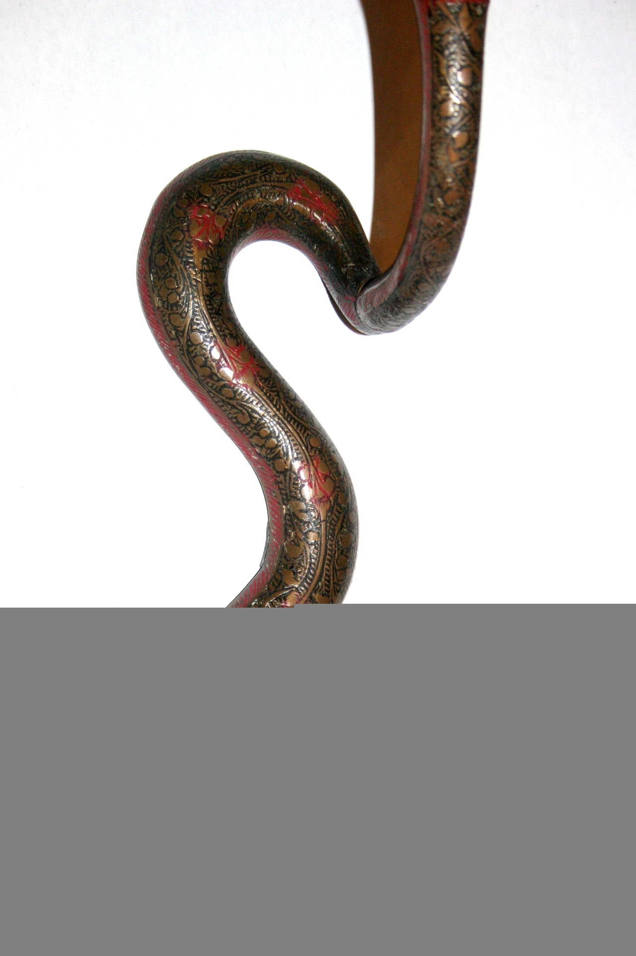 Pair of Patinated and Painted Bronze Sconces