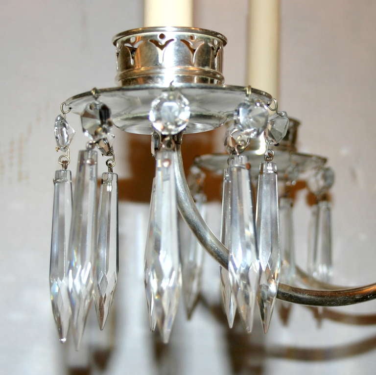 Neoclassic Silver Plated Chandelier 1