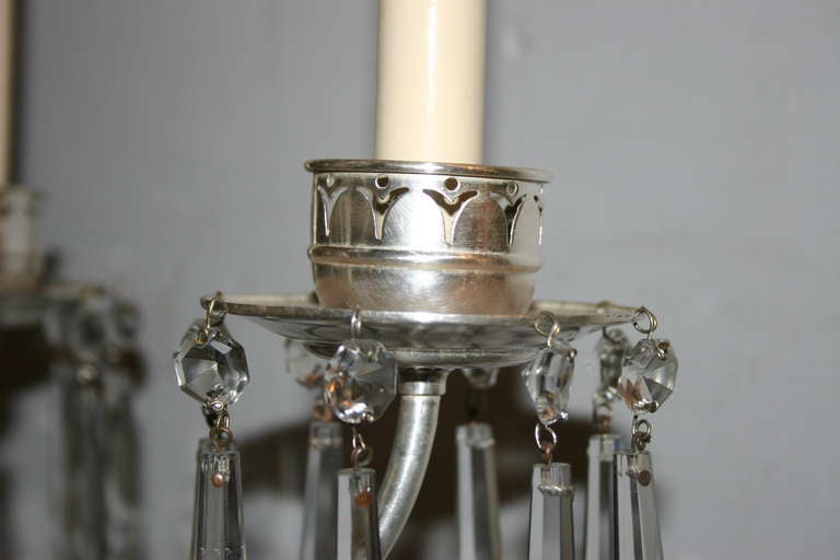 Neoclassic Silver Plated Chandelier 5
