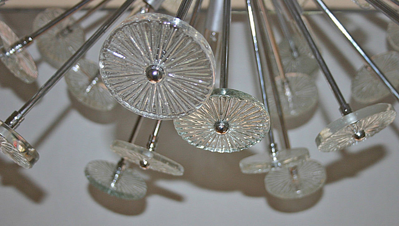 Pair of Italian Sputnik Chandeliers For Sale 1