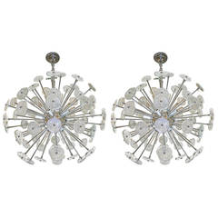 Pair of Italian Sputnik Chandeliers