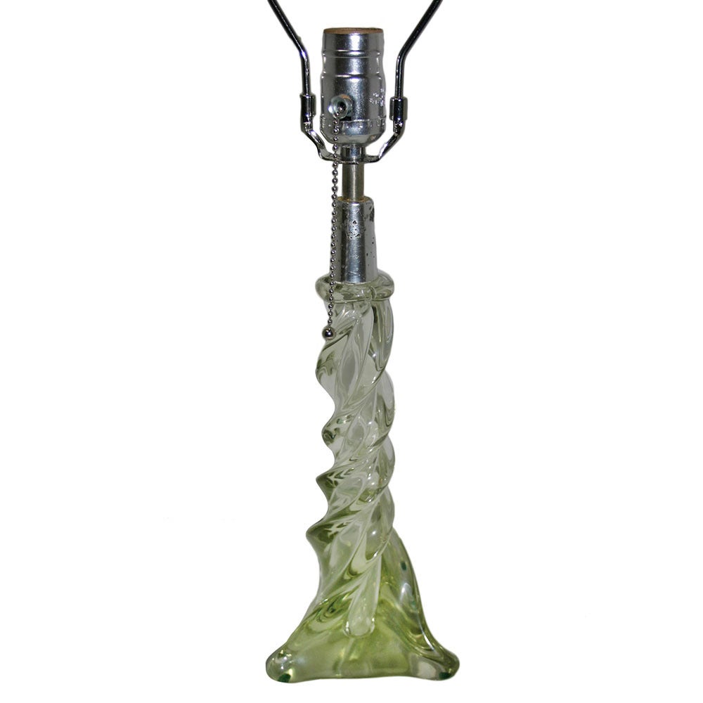 Single Murano Glass Table Lamp For Sale