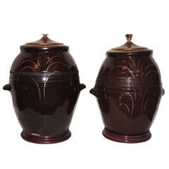 Vintage Pair of Large Ceramic Jug Lamps