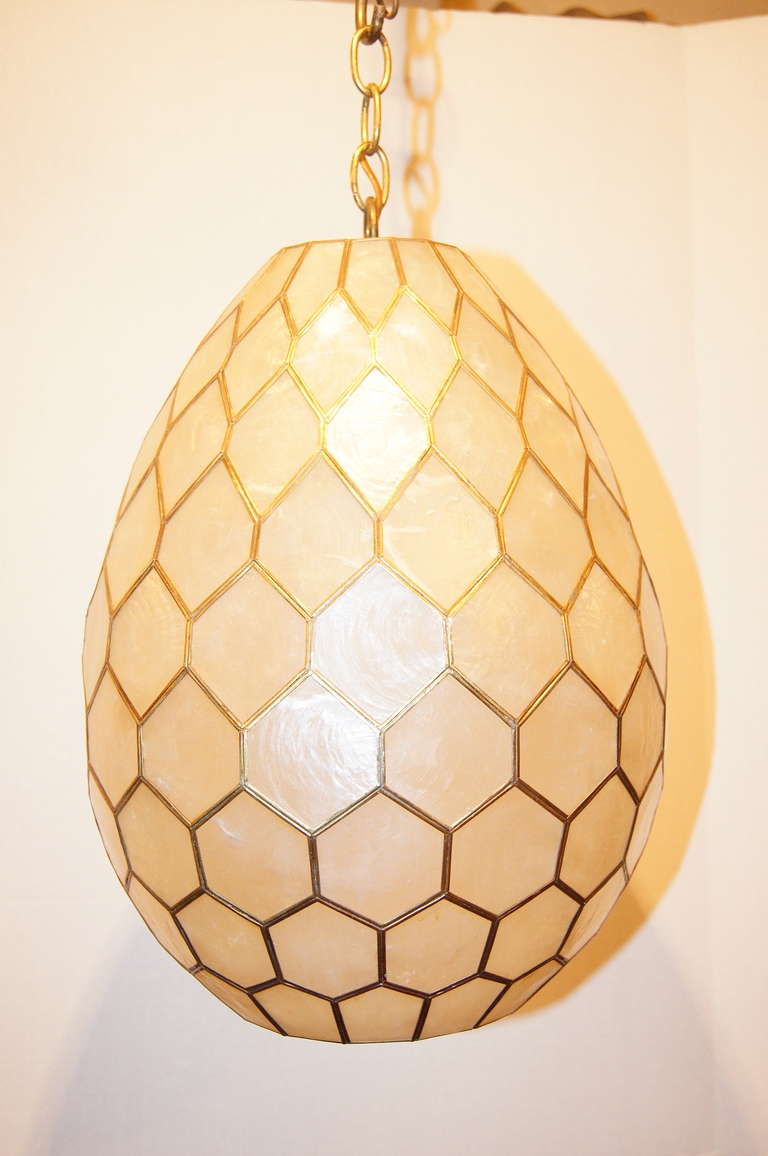 Mid-20th Century Capiz Shell Lantern
