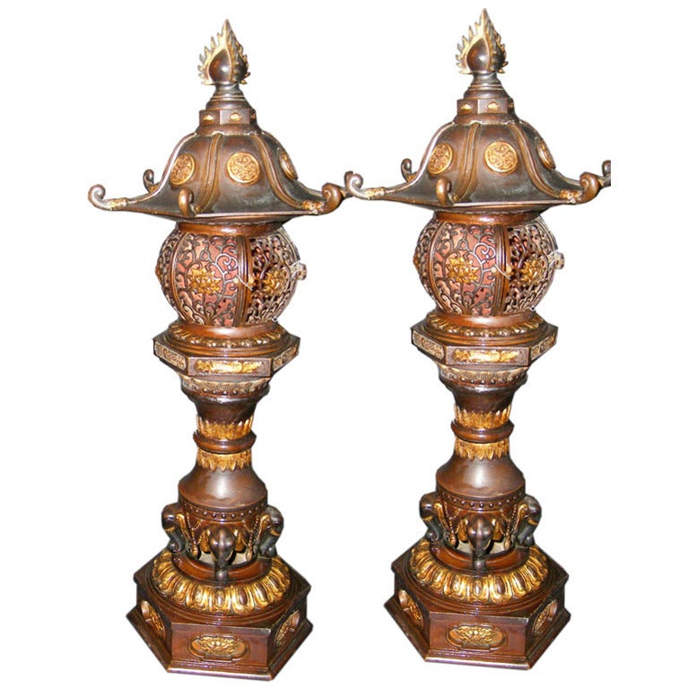 Antique Chinese Bronze Lantern Lamp For At 1stdibs Chinese Bronze Lantern Lamps