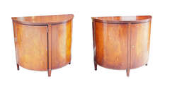 Pair of Demi Lune Cabinets