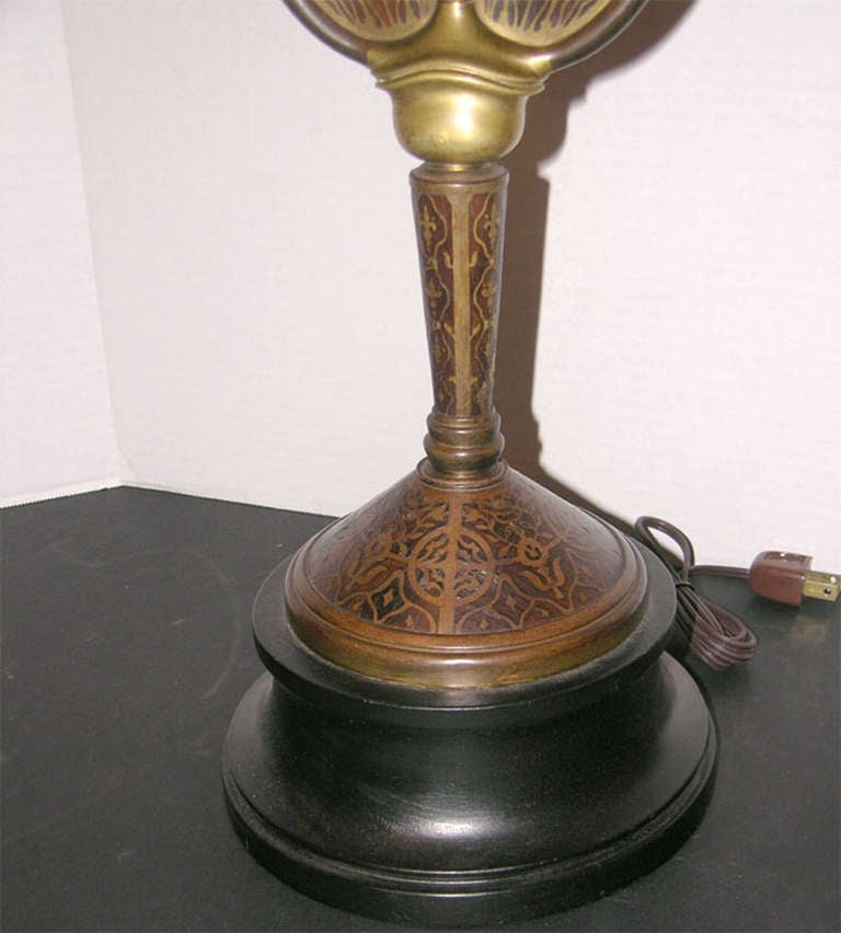Art Nouveau Candlestick Table Lamps In Good Condition For Sale In New York, NY