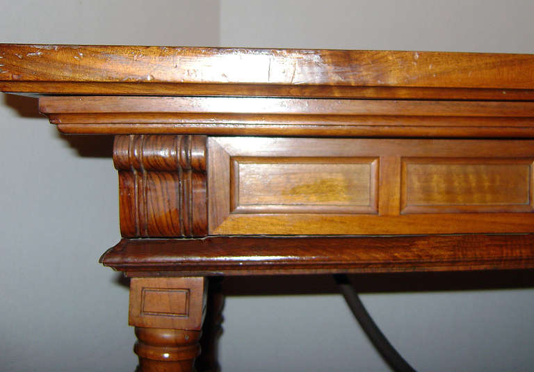 A late 19th century, Italian walnut table.

Measurements: 
Width: 27