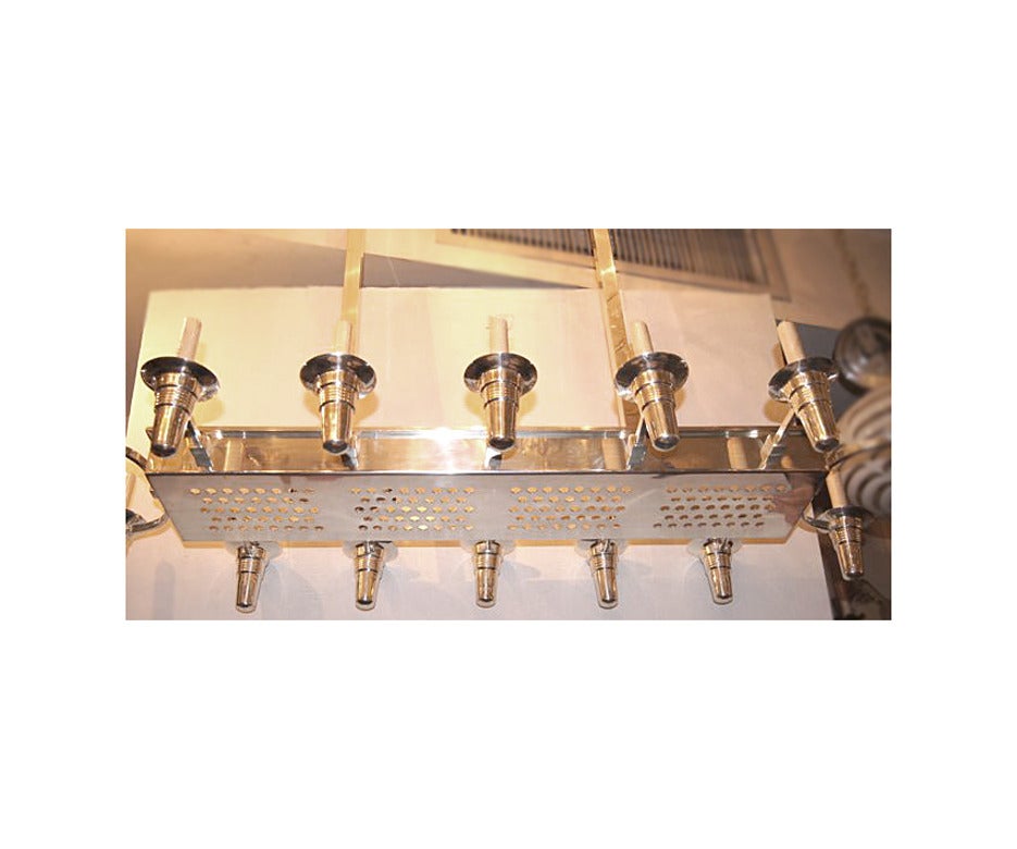 Horizontal Silver Plated Light Fixture