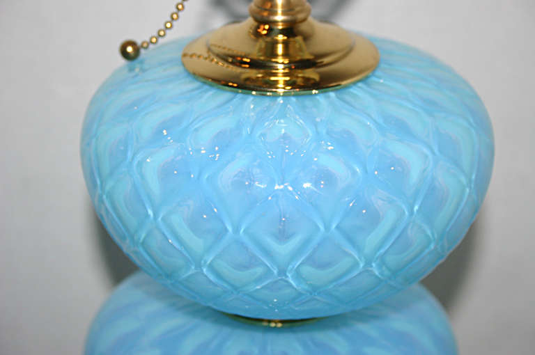 Blue Murano Glass Lamps 2