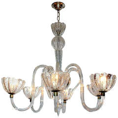 Clear Murano Chandelier