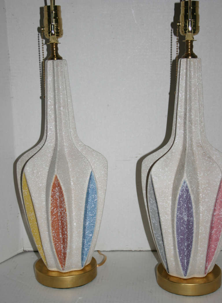 Italian Moderne Ceramic Table Lamps For Sale