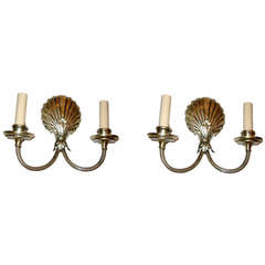 Shell Shaped Silver Plated Sconces
