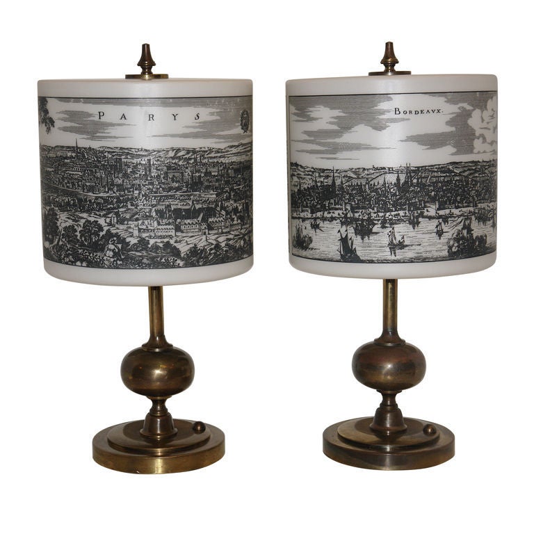 Pair of Bronze Lamps