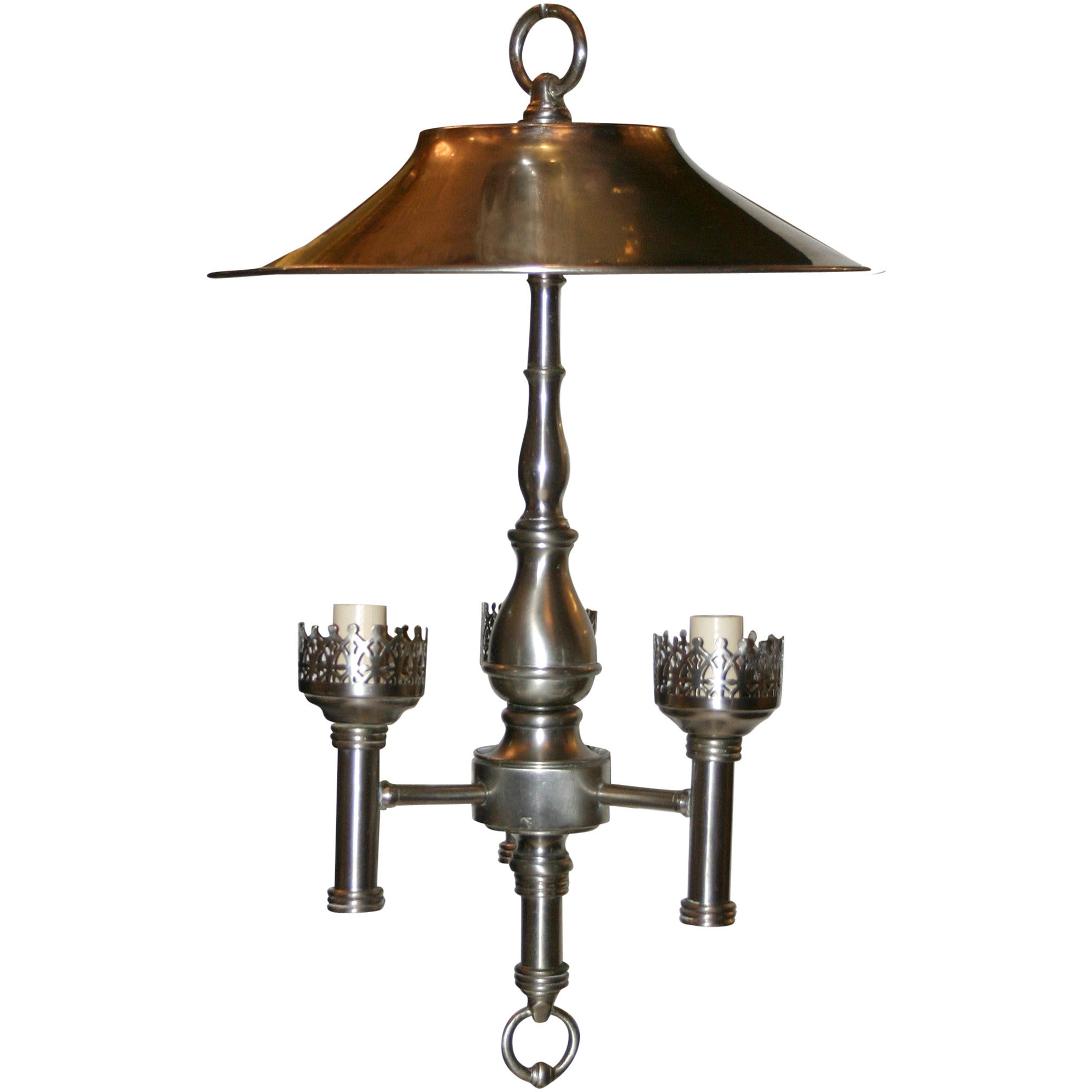 Champagne Glass Shade Danish Modern Light Fixture at 1stdibs