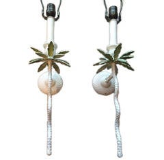 Pair of Palm Tree Sconces